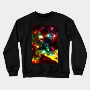 Glowing Multicolored Galaxies Nebula - Astronomer Gift Crewneck Sweatshirt